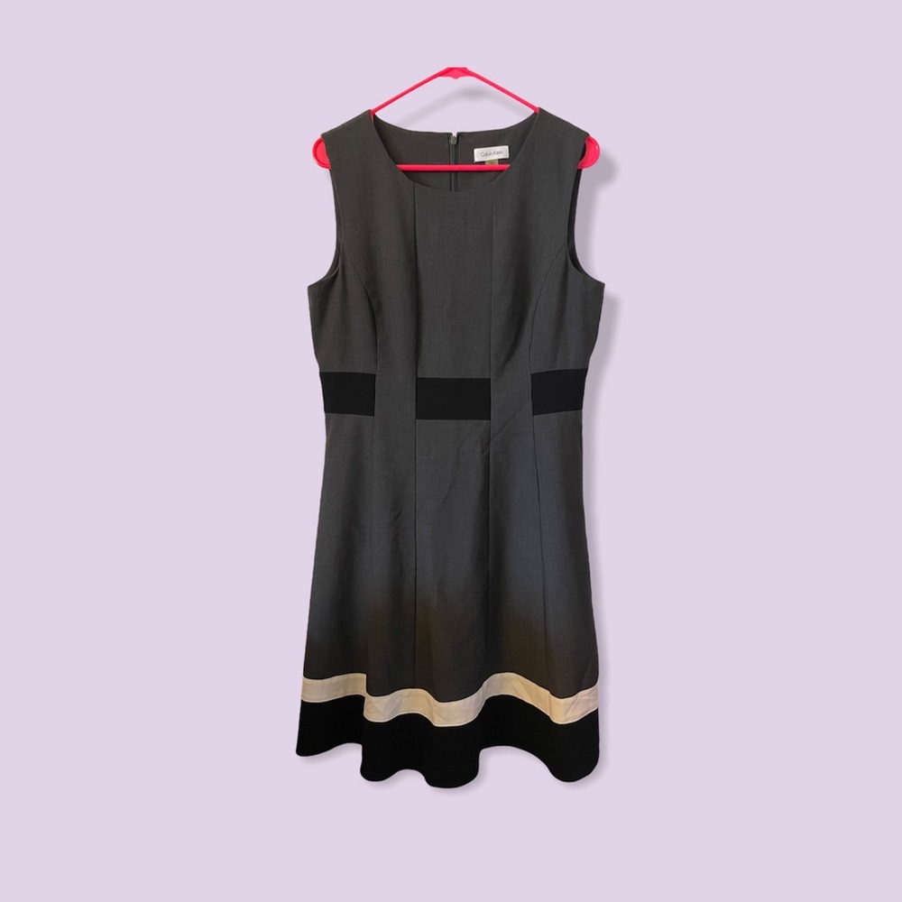 Gray Calvin Klein business dress!